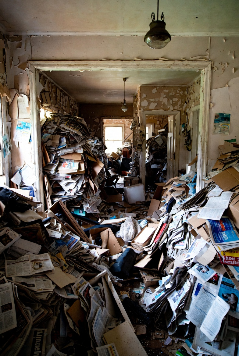 Hoarder property interior